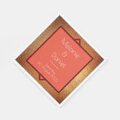 Moderne Art Deco Gatsby Glitzer Wedding Serviette (Ecke)