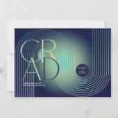 Moderne Art Deco Geometric Abschluss Navy ID906 (Vorderseite)