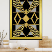 Moderne Art Deco Geometrie Poster (Küche)