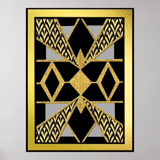 Moderne Art Deco Geometrie Poster (Vorne)