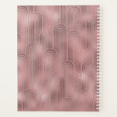 Moderne Art Deco Glam Rose Persönlicher Name Plane Planer (Rückseite)