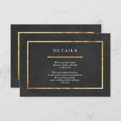 Moderne Art Deco Gold & Black Wedding Karten (Vorne/Hinten)