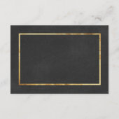 Moderne Art Deco Gold & Black Wedding Karten (Rückseite)
