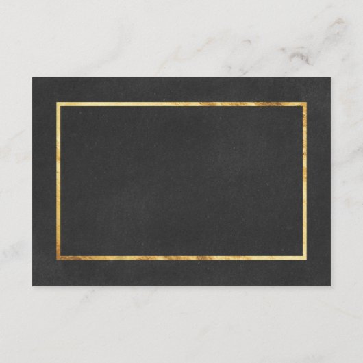 Moderne Art Deco Gold & Black Wedding Karten (Rückseite)