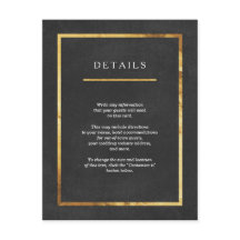 Moderne Art Deco Gold & Black Wedding Karten