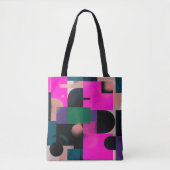 Moderne Art Deco Grün Blumenmuster Tasche (Vorderseite)