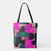 Moderne Art Deco Grün Blumenmuster Tasche (Rückseite)