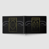 Moderne Art Deco Monogramm-Hochzeit Gästebuch (Voll)