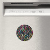 Moderne Art Deco Multifarben Magnet (In Situ (Geschirrspüler))