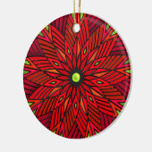 Moderne Art Deco Poinsettia - Runde (Personalisier Keramikornament (Links)