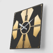 Moderne Art Deco Quadratische Wanduhr (Winkel)