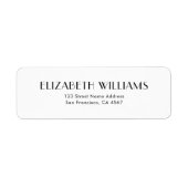 Moderne Art Deco Typografie Rücksendeadresse (Vorne)