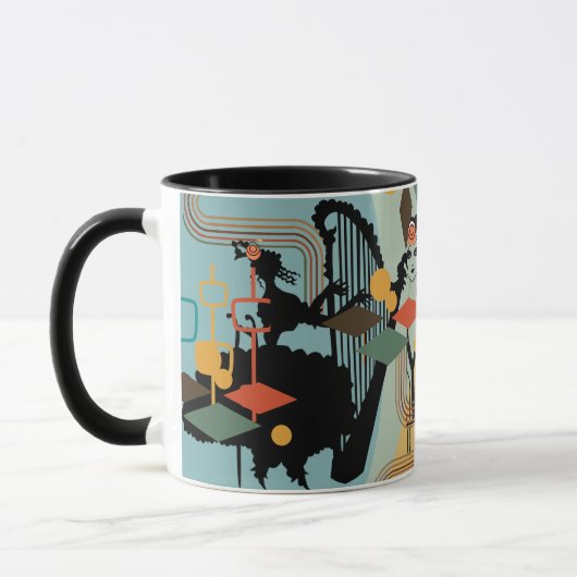 Moderne Art Deco Vintage Design Tasse (Links)