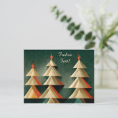 Moderne Art Deco Weihnachtskarte Frohes Fest Postkarte (Stehend Vorderseite)