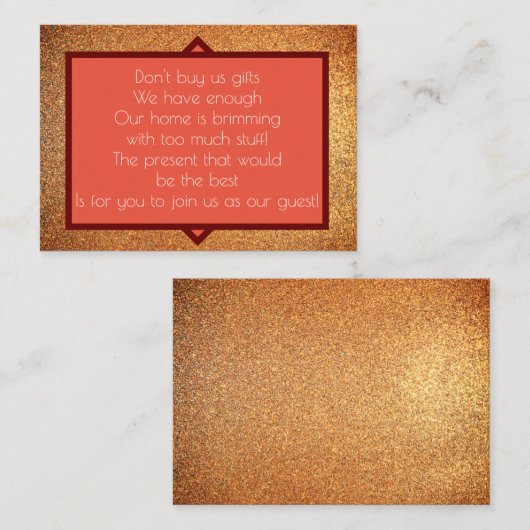 Moderne Art Deco zum Hochzeitswünschen für guten G Begleitkarte (Vorne/Hinten)