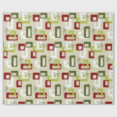 Moderne Art der Mitte des Jahrhunderts grüner und Geschenkpapier (Flach)