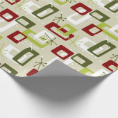 Moderne Art der Mitte des Jahrhunderts grüner und Geschenkpapier (Ecke)