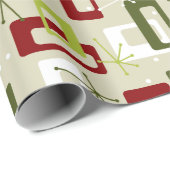 Moderne Art der Mitte des Jahrhunderts grüner und Geschenkpapier (Rolleneckpunkt)