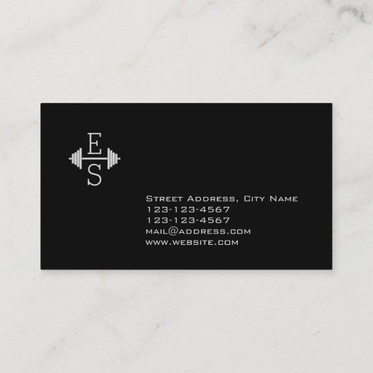 Moderne Art des Initialenlogos Visitenkarte (Rückseite)