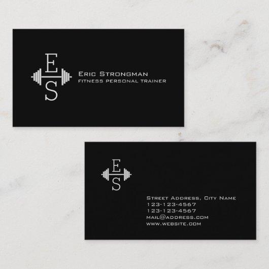 Moderne Art des Initialenlogos Visitenkarte (Vorne/Hinten)