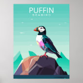 Moderne Art des Puffins Poster (Vorne)