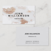 Moderne Art des Rosengoldgrauen Kristallwatercolor Visitenkarte (Vorne/Hinten)