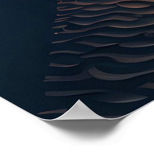 Moderne Art Dune Space Landschaft Poster (Ecke)