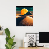 Moderne Art Dune Space Landschaft Poster (Heimbüro)