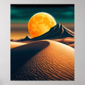 Moderne Art Dune Space Landschaft Poster (Vorne)