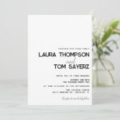 Moderne Art Einfache manuelle Hochzeit Einladung (Stehend Vorderseite)