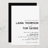 Moderne Art Einfache manuelle Hochzeit Einladung (Vorne/Hinten)