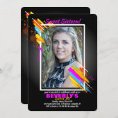 Moderne Art Frame Foto Einladung (Vorne/Hinten)