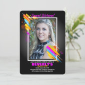 Moderne Art Frame Foto Einladung (Stehend Vorderseite)