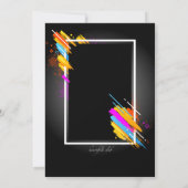 Moderne Art Frame Foto Einladung (Rückseite)