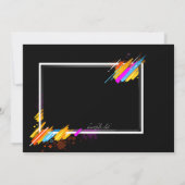 Moderne Art Frame Foto Pensionierung Einladung (Rückseite)