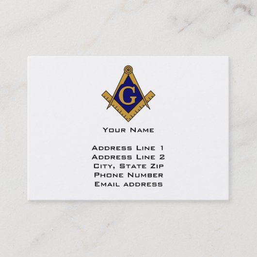 Moderne Art-Freimaurer-Visitenkarte Visitenkarte (Vorderseite)