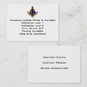 Moderne Art-Freimaurerhäuschen-Visitenkarte Visitenkarte (Vorne/Hinten)