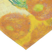 Moderne Art Gelb Orange Sonnenblumen Ölgemälde Tischdecke (Schrägansicht)