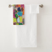 Moderne Art Geometric Deko Mehrfarbig Badhandtuch Set (Insitu)