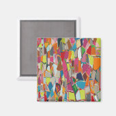 Moderne Art Geometric Deko Mehrfarbig Magnet (Vorderseite/Rückseite)