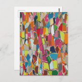 Moderne Art Geometric Deko Mehrfarbig Postkarte (Vorne/Hinten)