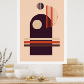 Moderne Art-Geometrie-Zusammensetzung 1 Poster (Küche)
