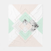 Moderne Art-geometrischer Entwurf Fleecedecke (Vorderseite)