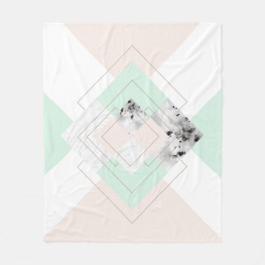 Moderne Art-geometrischer Entwurf Fleecedecke (Vorderseite)
