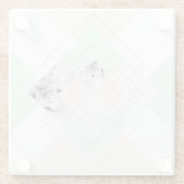 Moderne Art-geometrischer Entwurf Glasuntersetzer (Rückseite)
