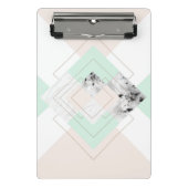 Moderne Art-geometrischer Entwurf Mini Klemmbrett (Vorderseite)