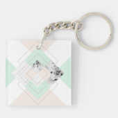 Moderne Art-geometrischer Entwurf Schlüsselanhänger (Rückseite)