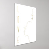 MODERNE ART GOLD FACES LIEBE FOLIENDRUCKE (Ablage )