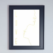 MODERNE ART GOLD FACES LIEBE FOLIENDRUCKE