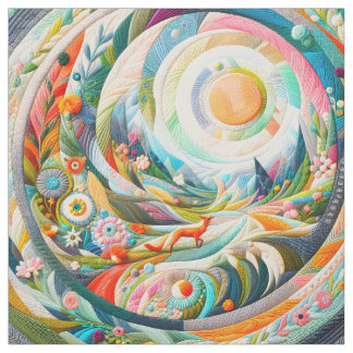 Moderne Art Imitats Stickereien Frühjahr Landschaf Stoff